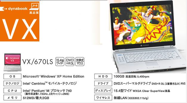 ｄｙｎａｂｏｏｋ　ＶＸ／670LS